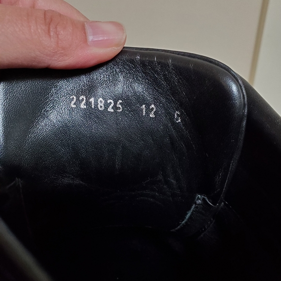 GUCCI SNEAKERS GG SIGNATURE SIZE 12 HIGHTOP 221825 LEATHER GUCCISSIMA black men - Picture 6 of 11